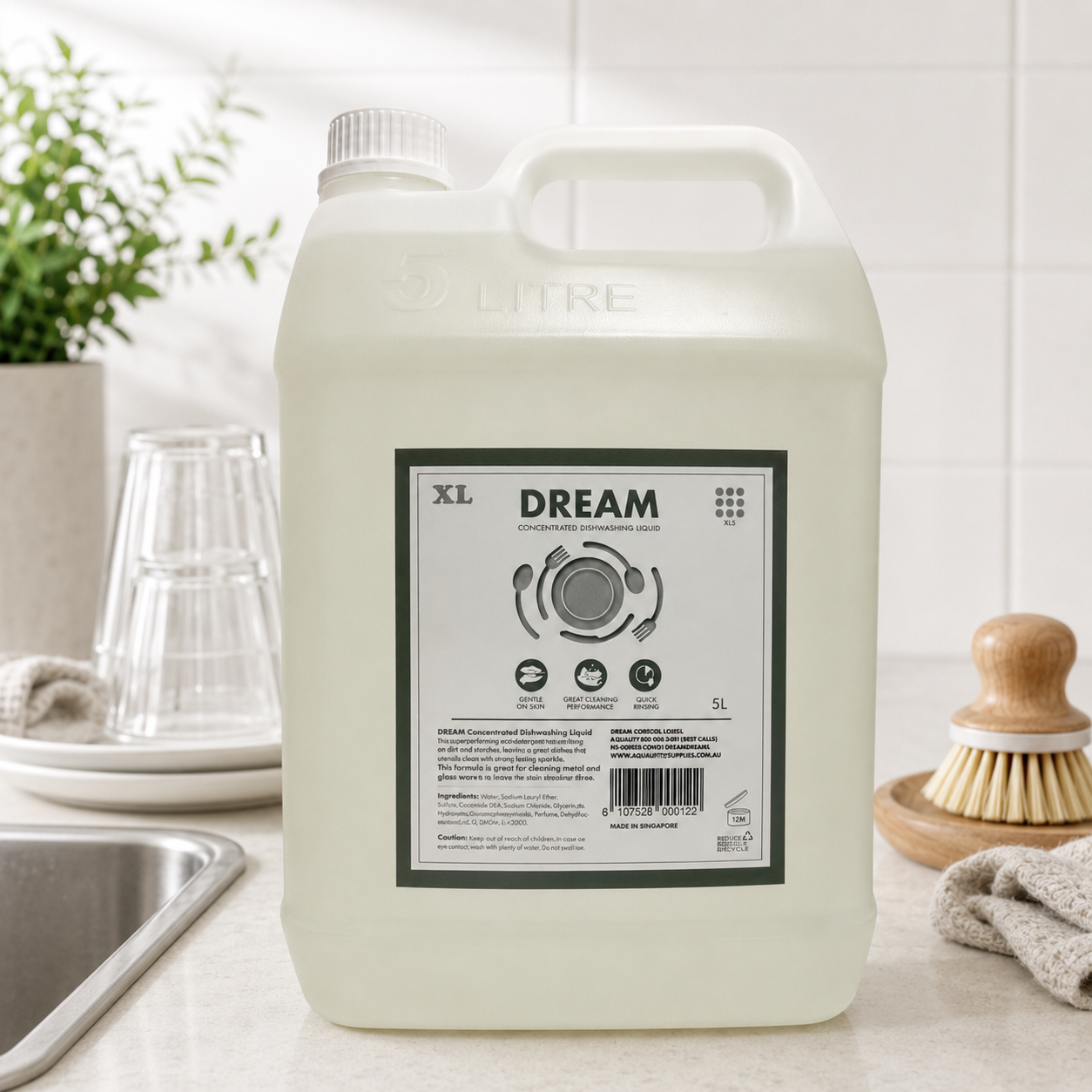 Concentrated Dish Washing Liquid Refill 5L
