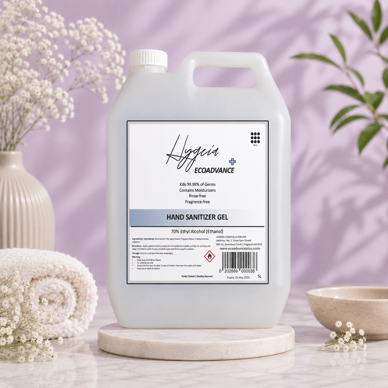 Hand Sanitizer Gel Refill 5L