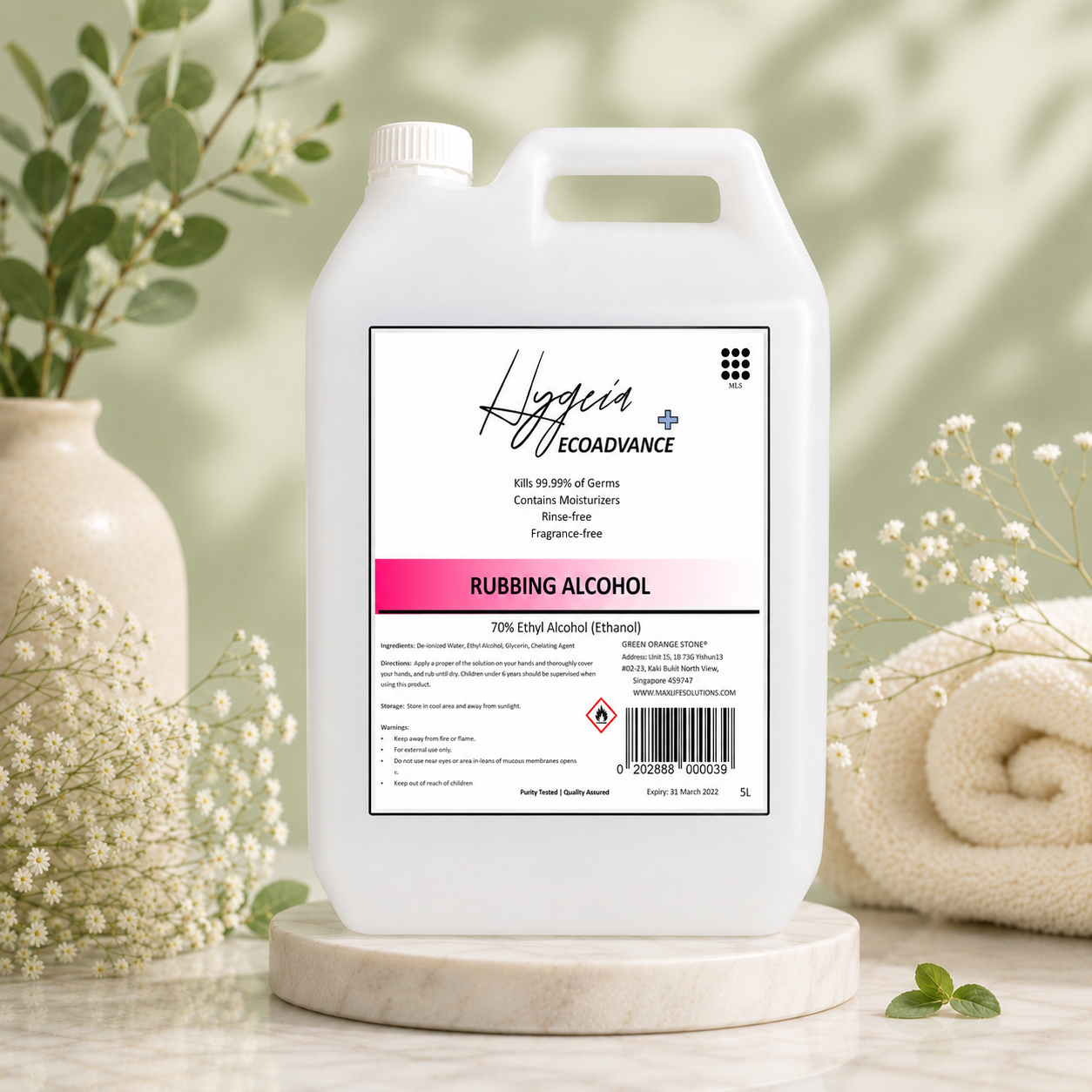 Liquid Hand Sanitizer Refill 5L
